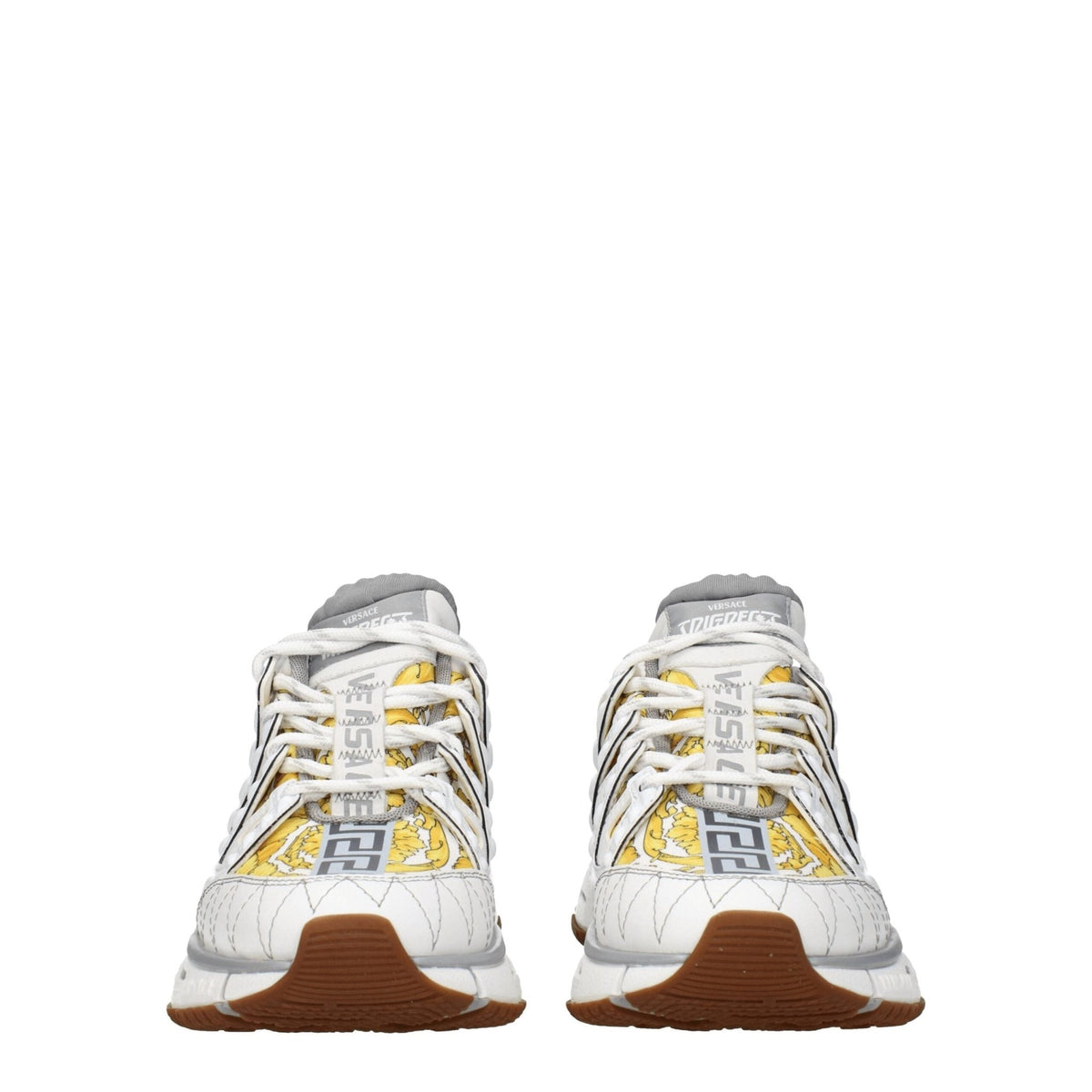 Versace White Fabric Athletic Sneakers - HBPS Beauty & Fashion
