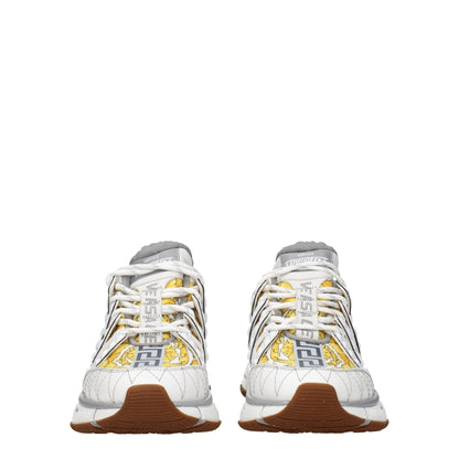 Versace White Fabric Athletic Sneakers - HBPS Beauty & Fashion
