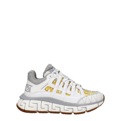 Versace White Fabric Athletic Sneakers - HBPS Beauty & Fashion