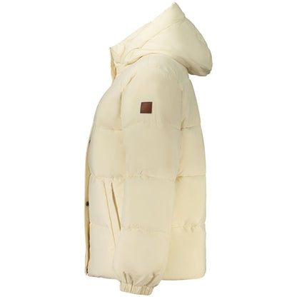 Veste Guess Jeans femme à capuche amovible en polyester crème – GU-48482 - HBPS Beauty & Fashion