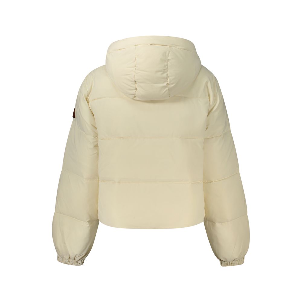 Veste Guess Jeans femme à capuche amovible en polyester crème – GU-48485 - HBPS Beauty & Fashion